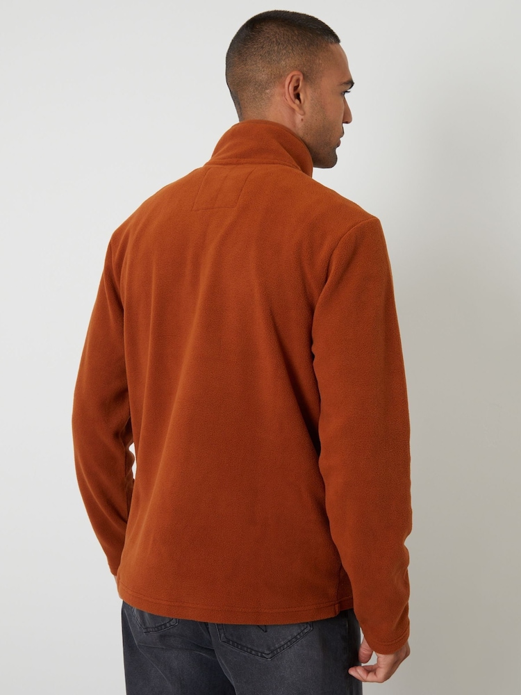 Threadbare Orange Quarter Zip Microfleece Fleeces - Image 2 of 4 Threadbare Orange Quarter Zip Microfleece Fleeces - Image 2 of 4
