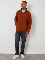 Threadbare Orange Quarter Zip Microfleece Fleeces - Image 3 of 4