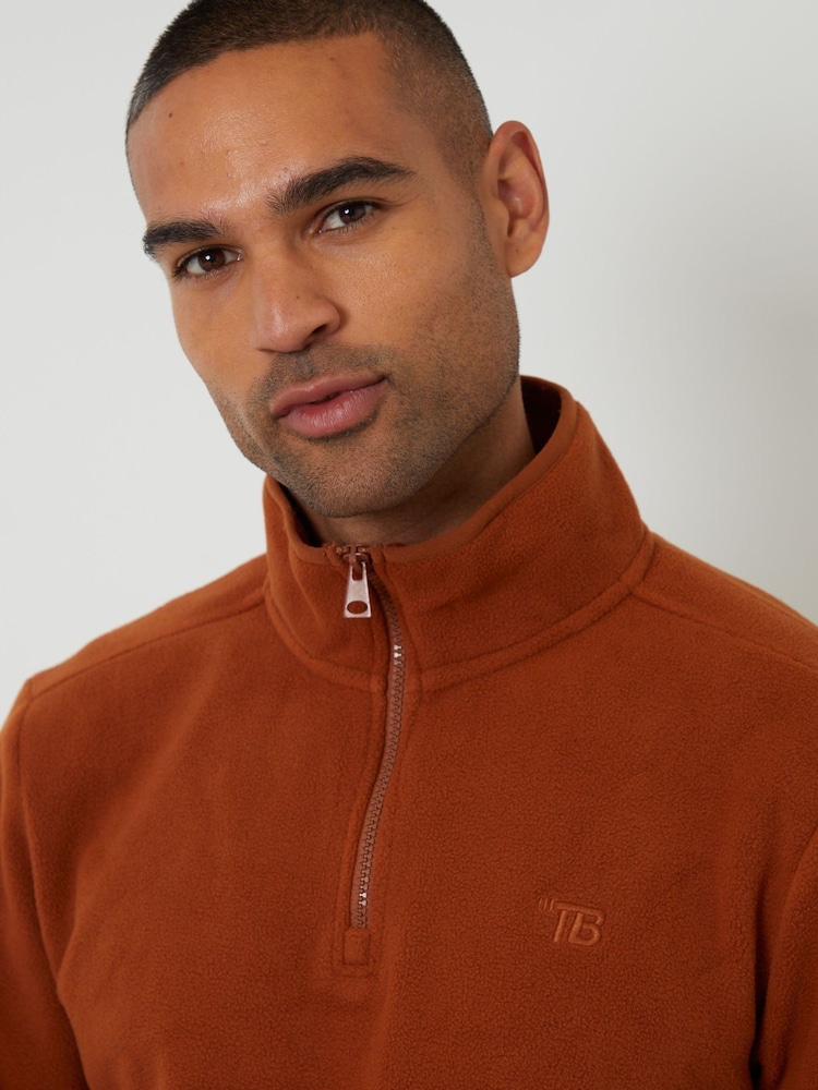 Threadbare Orange Quarter Zip Microfleece Fleeces - Image 4 of 4 Threadbare Orange Quarter Zip Microfleece Fleeces - Image 4 of 4