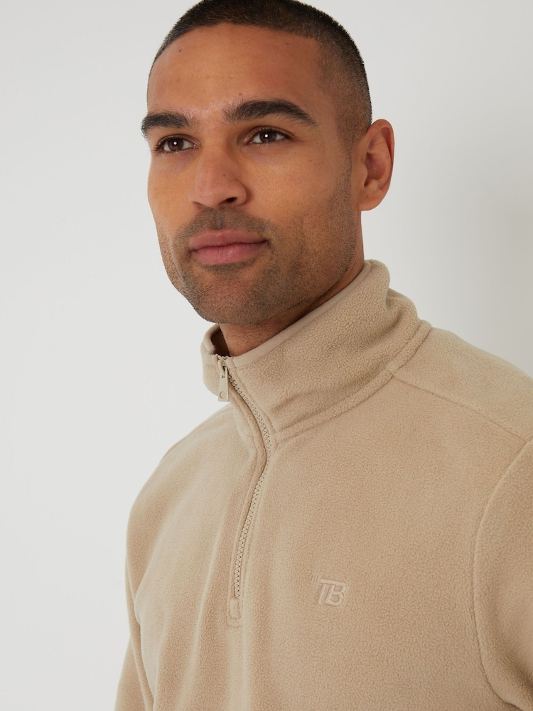 Threadbare Natural Quarter Zip Microfleece Fleeces - Image 4 of 4 Threadbare Natural Quarter Zip Microfleece Fleeces - Image 4 of 4