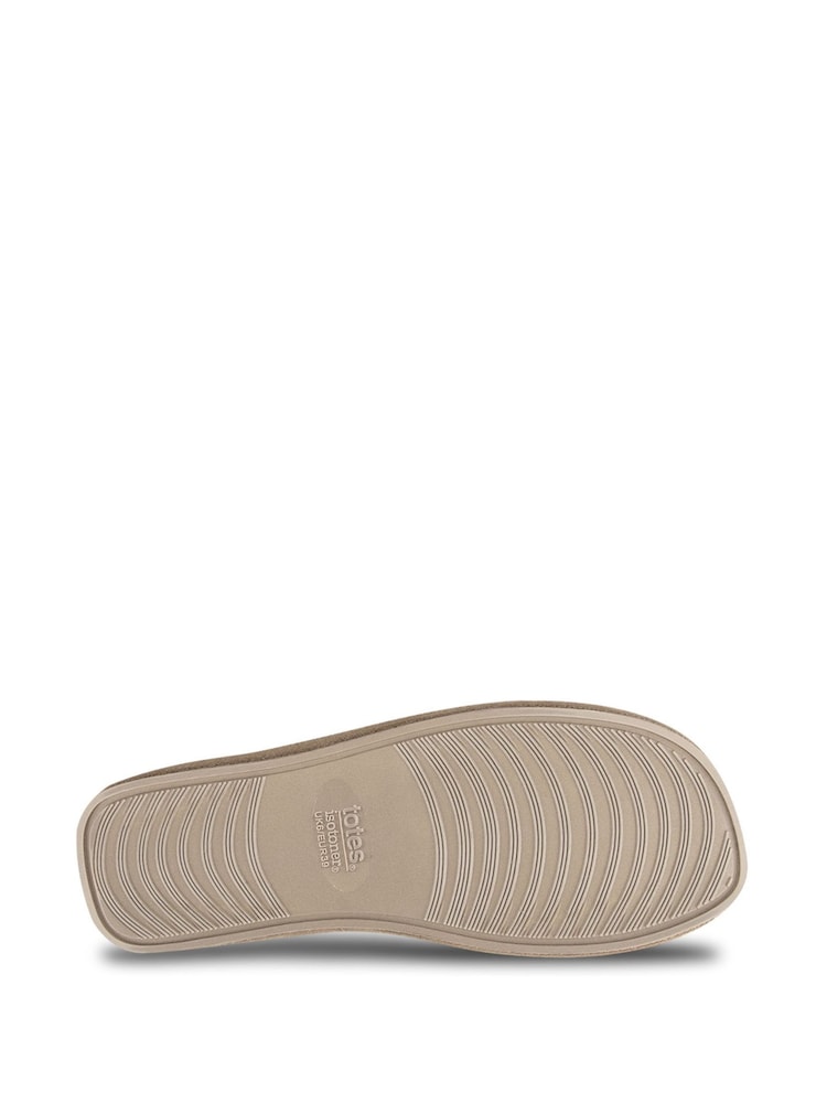 كريم - Totes Isotoner Ladies Real Suede Mules With Water Repellency - صورة 5 من 5
