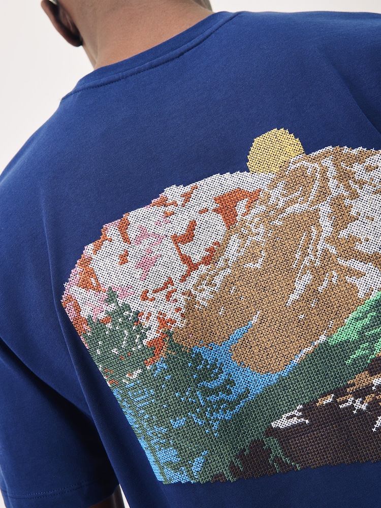 Scotch & Soda Relaxed Fit Cross Stitch Artwork T-Shirt - Bild 4 von 4