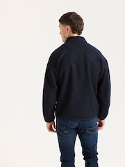 Scotch & Soda Blue Double Faced Wool Blend Overshirt - Image 2 of 4