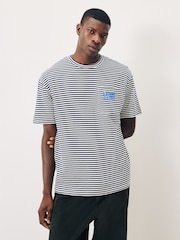 Scotch & Soda Blue Double Face Jersey Pocket T-Shirt - Image 1 of 5