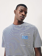 Scotch & Soda Blue Double Face Jersey Pocket T-Shirt - Image 5 of 5