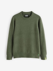 Scotch & Soda Green Soft Knit Regular Fit Crew Neck Jumpers - Image 3 of 3