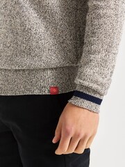 Scotch & Soda Natural Regular Fit Cotton Crew Neck Knit Jumper - Image 3 of 5