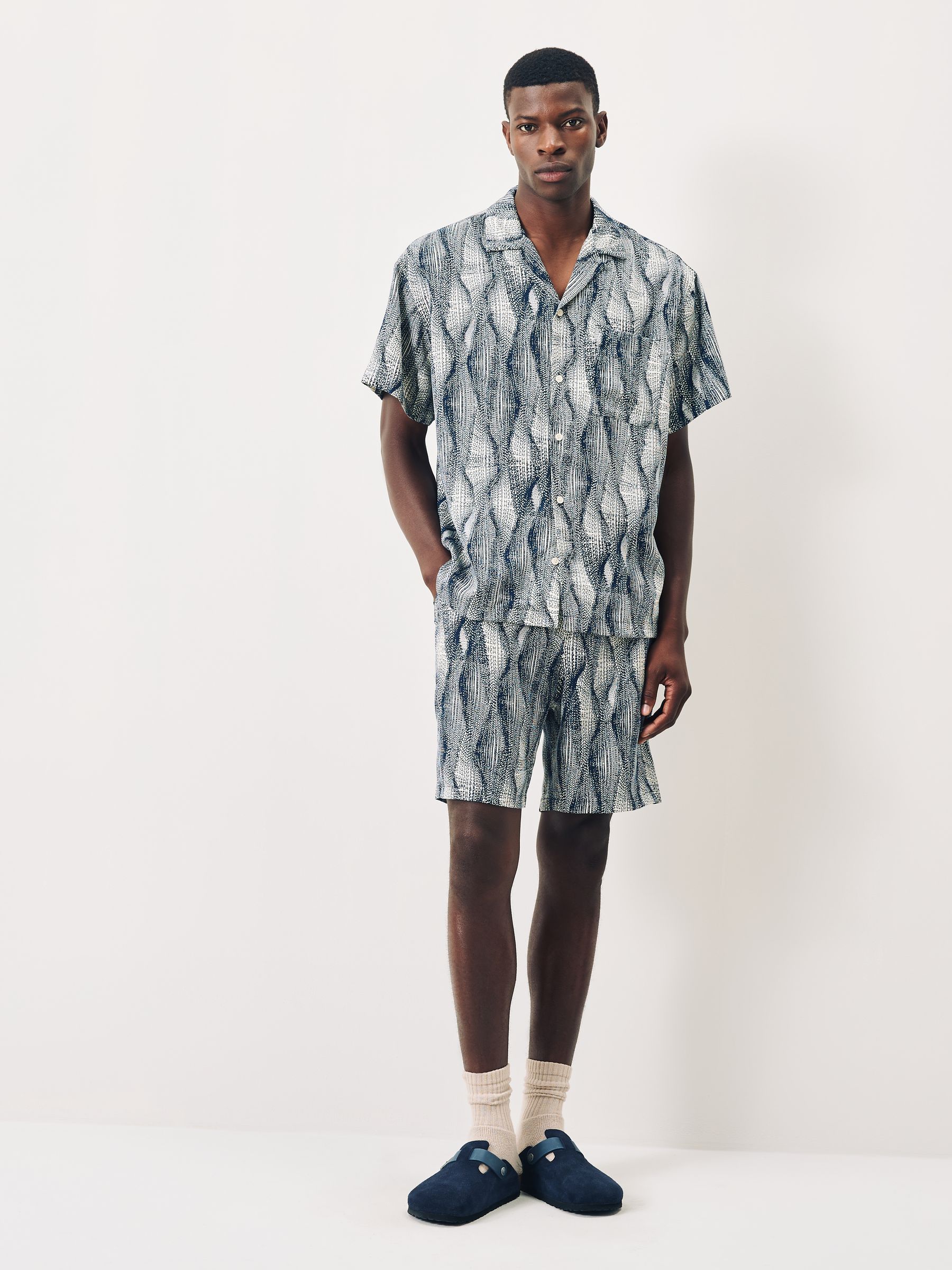 Buy Scotch & Soda Blue Printed Short Sleeve Shirt from Next Singapore