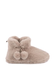 Totes Cream Toasties Ladies Faux Fur Boot Slippers - Image 2 of 5