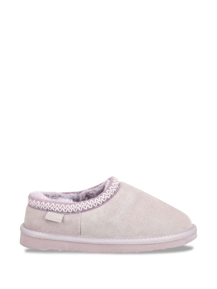 Totes Purple Toasties Ladies Icon Microsuede Shoot Slippers - Image 2 of 5 Totes Purple Toasties Ladies Icon Microsuede Shoot Slippers - Image 2 of 5