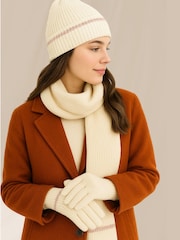 Totes Cream Toasties Ladies Knitted Hat Scarf and Gloves Gift Set - Image 1 of 3