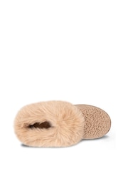 Totes Brown Toasties Ladies Icon Textured Mules with Chunky Sole - Image 4 of 5