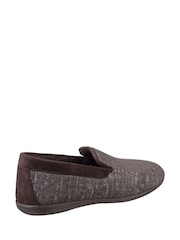 Cotswolds Stanley Loafer Brown Slippers - Image 4 of 6