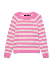 VERO MODA Pink Light Bow Detail Long Sleeve Jumper - Image 1 of 1