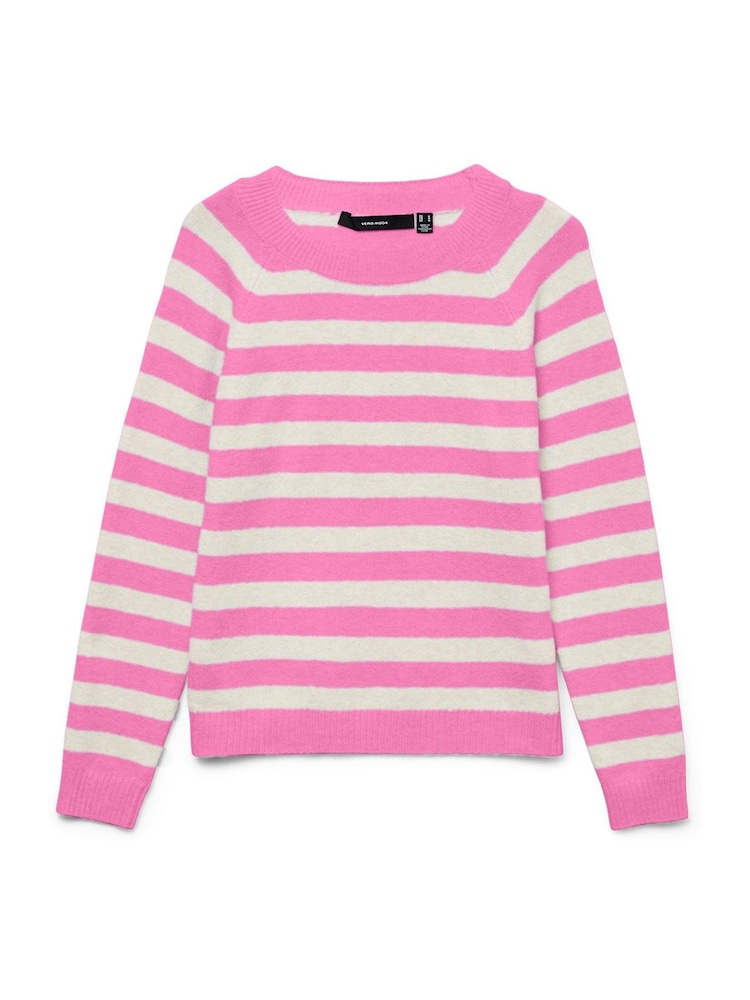 VERO MODA Pink Light Bow Detail Long Sleeve Jumper - Image 1 of 1