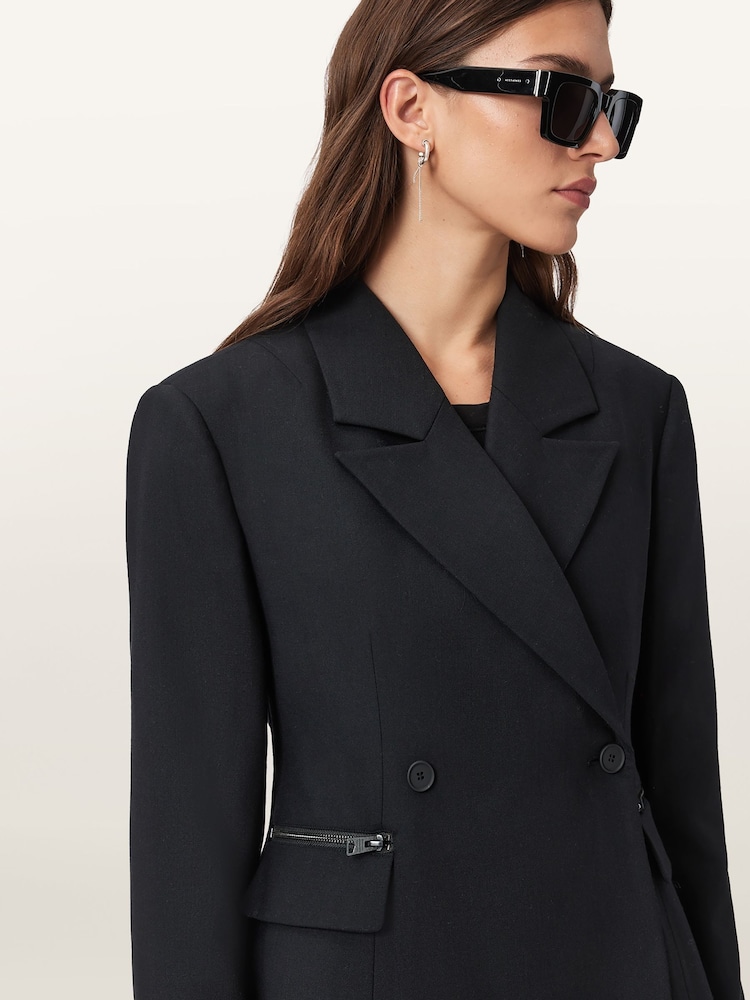 AllSaints Black Mimmie Blazer - Image 2 of 8