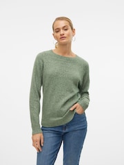 VERO MODA Olive Green Bow Detail Long Sleeve Jumper - Image 3 of 6