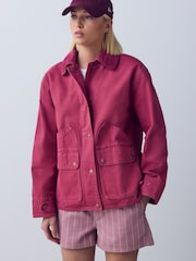 Pink Cotton Chore Jacket - Image 2 of 7