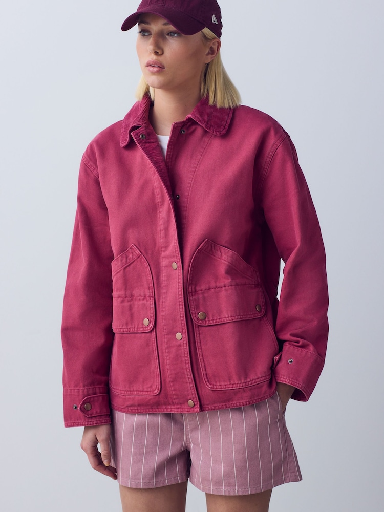 Pink Cotton Chore Jacket - Image 2 of 7