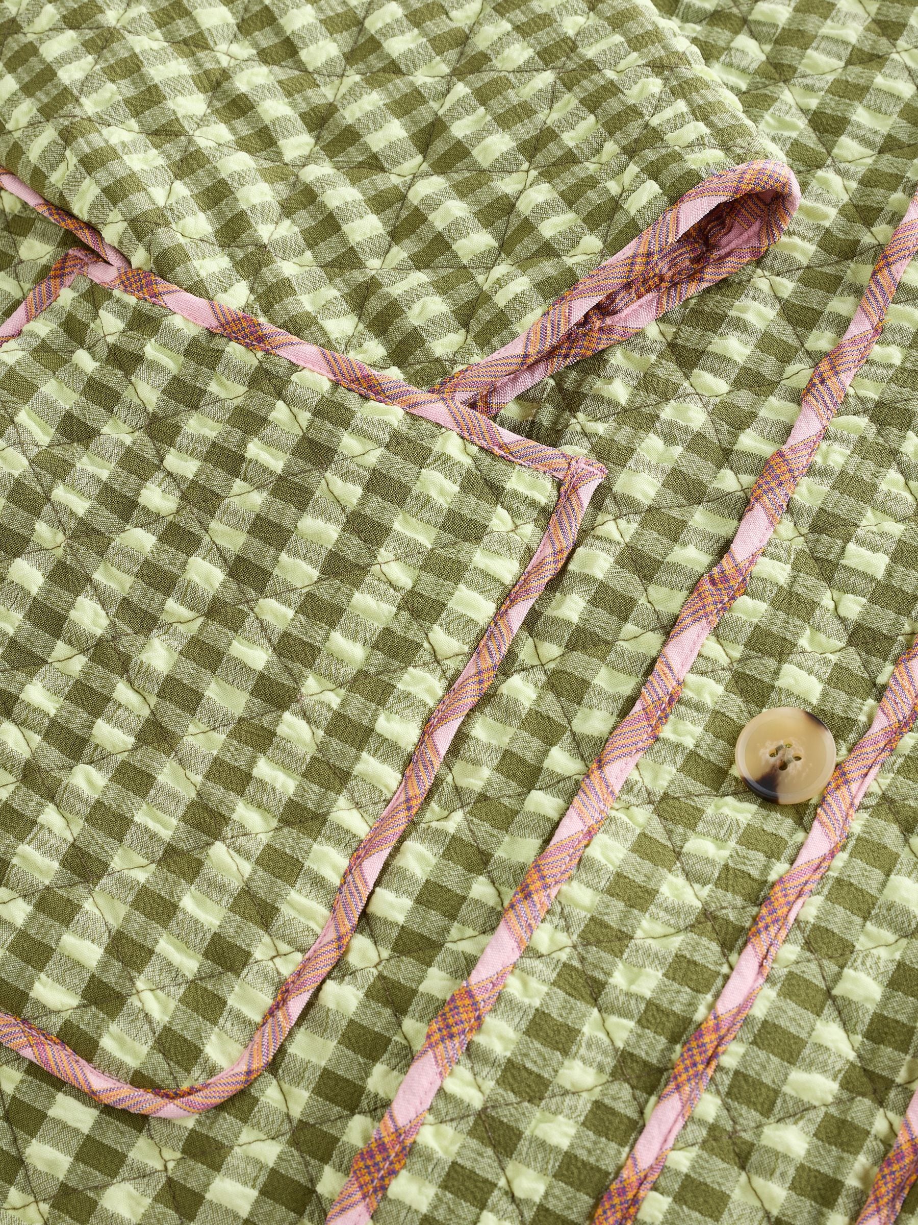 Buy Pink/Green Reversible Gingham Quilted Jacket from Next USA