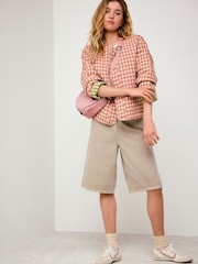 Pink and Green Reversible Gingham Quilted Jacket - Image 3 of 6