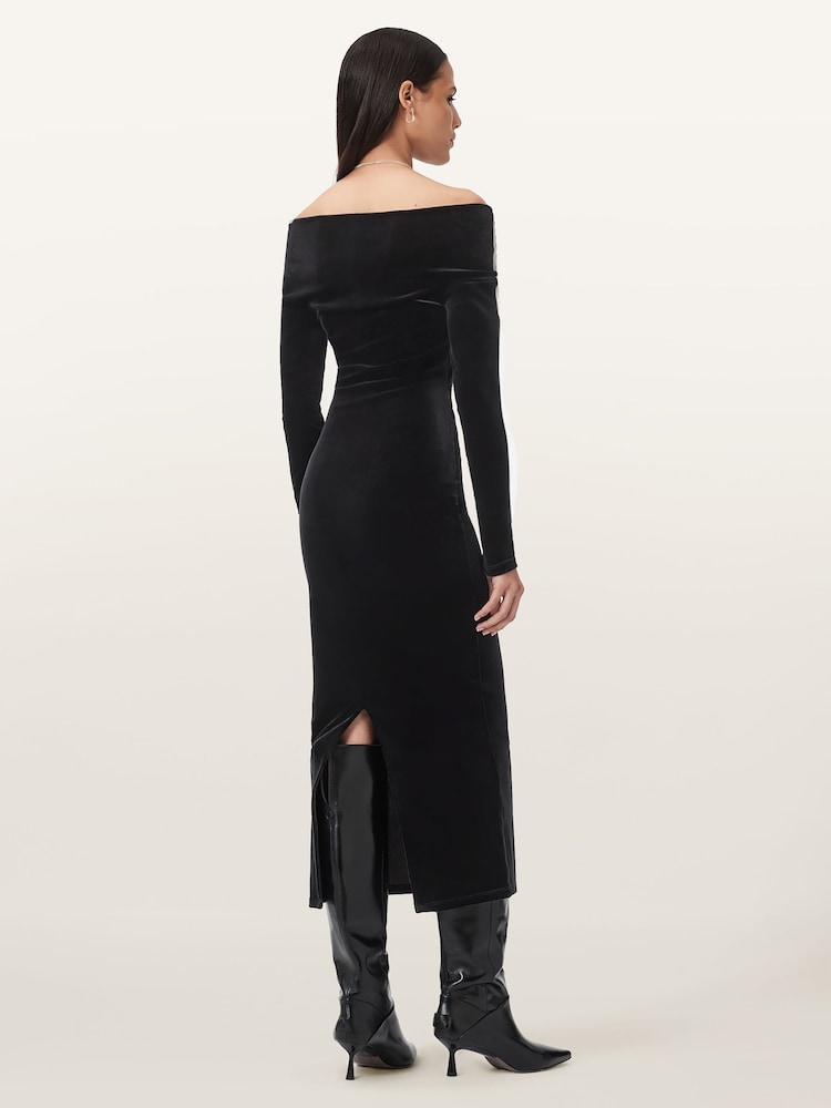 staud off the shoulder dress Staud Harper Dress Black