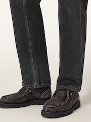 AllSaints Grey Skiff Suede Boots - Image 6 of 7