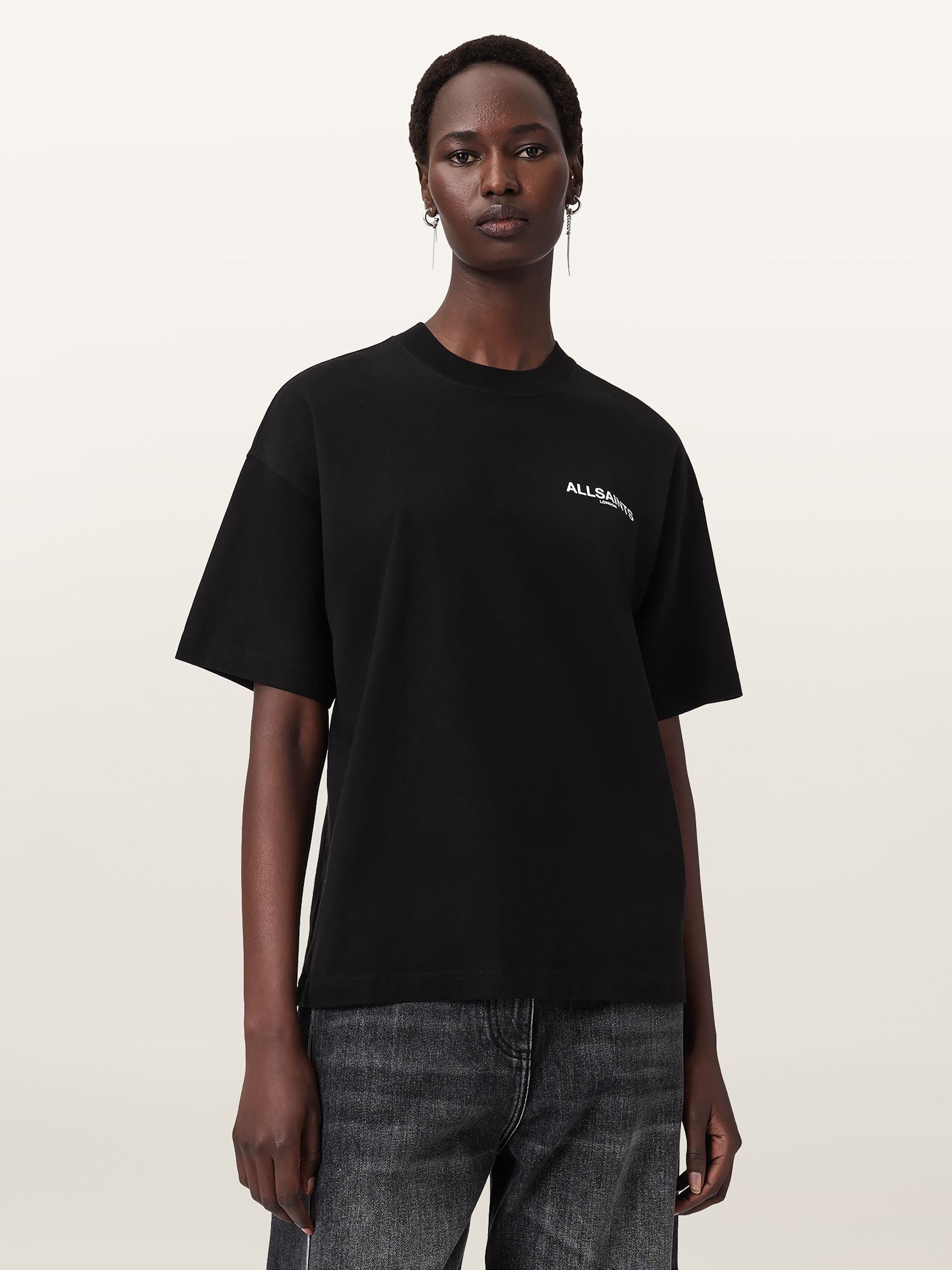 Buy AllSaints Black Ania Etta T-Shirt from Next USA