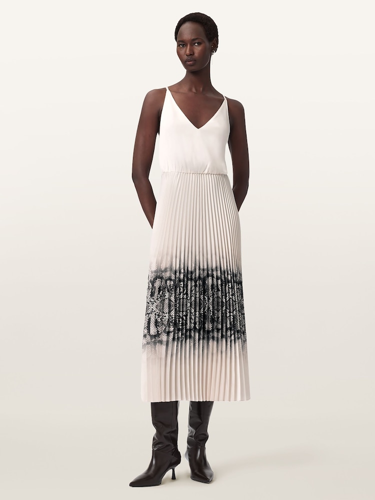 AllSaints White Curtis Ophis Dress - Image 1 of 9