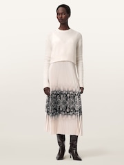 AllSaints White Curtis Ophis Dress - Image 6 of 9
