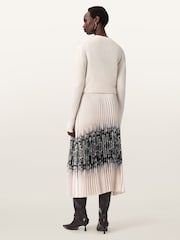 AllSaints White Curtis Ophis Dress - Image 8 of 9