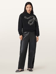 AllSaints Black Alenka Pippa Hoodie - Image 3 of 7