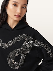 AllSaints Black Alenka Pippa Hoodie - Image 5 of 7