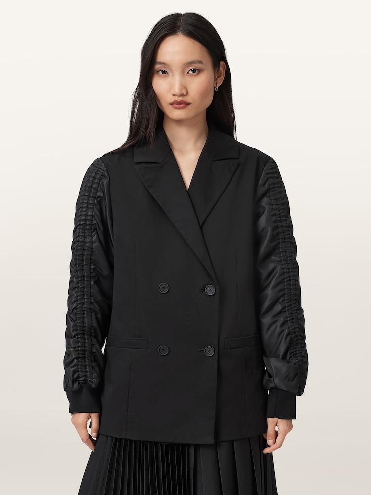 AllSaints Black Lorna Jacket - Image 1 of 7