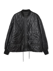 AllSaints Black Alii Bomber Jacket - Image 7 of 7