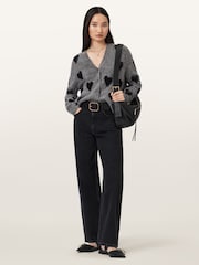 AllSaints Grey Amora Cardigan - Image 1 of 7