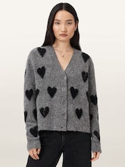 AllSaints Grey Amora Cardigan - Image 3 of 7