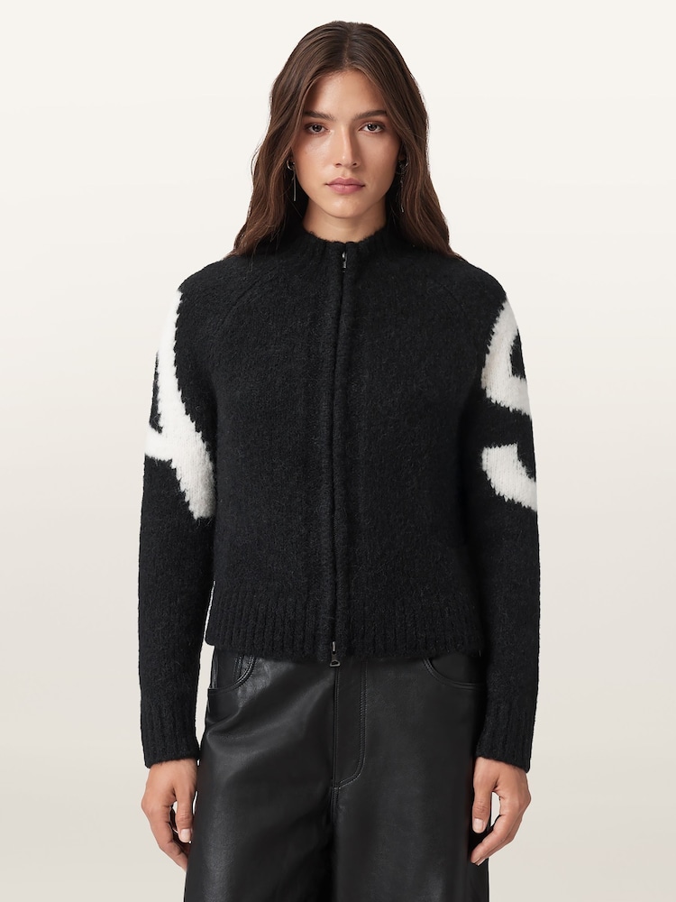 AllSaints White Sylvie Cardigan - Image 1 of 6