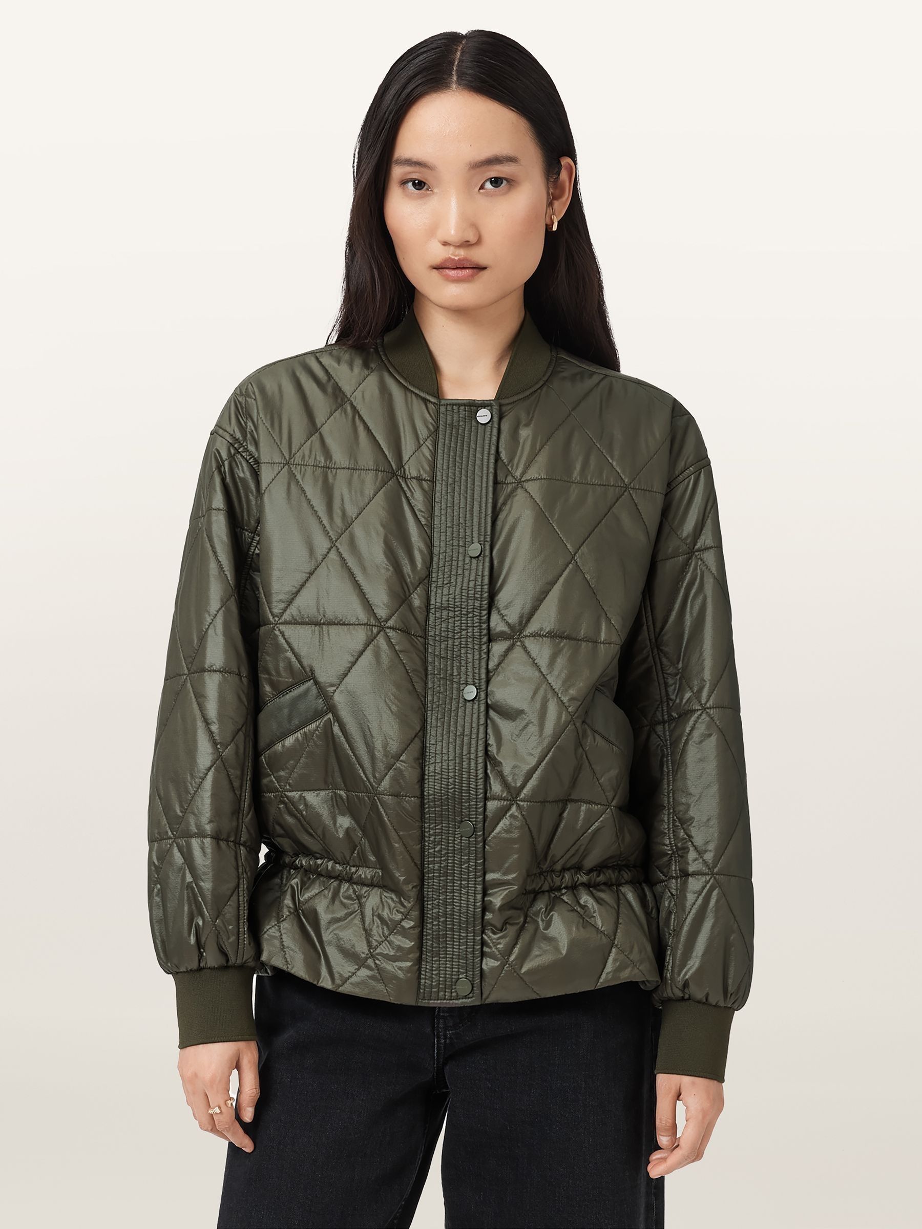 Buy AllSaints Green Alii Bomber Jacket from Next USA