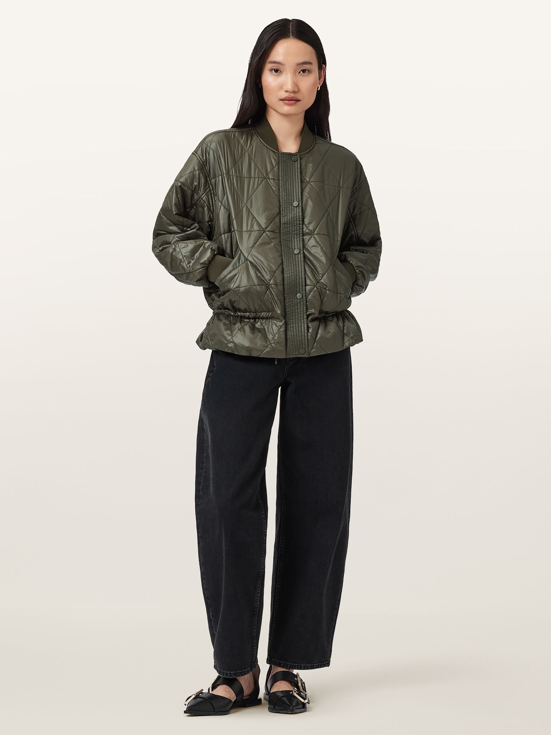 Buy AllSaints Green Alii Bomber Jacket from Next USA