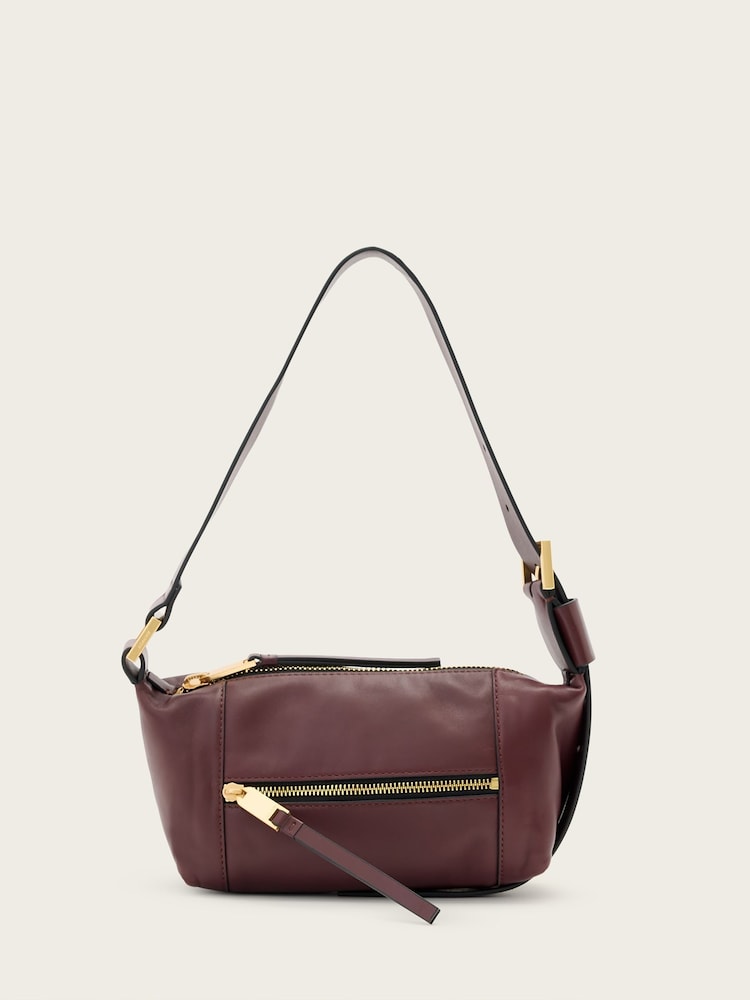 AllSaints Red Vega Mini Shoulder Bag - Image 1 of 7 AllSaints Red Vega Mini Shoulder Bag - Image 1 of 7