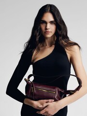 AllSaints Red Vega Mini Shoulder Bag - Image 2 of 7