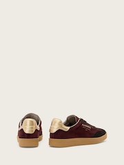 AllSaints Red Thelma Suede Sneakers - Image 3 of 6