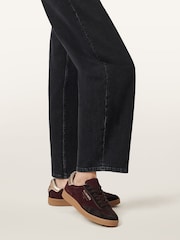 AllSaints Red Thelma Suede Sneakers - Image 6 of 6