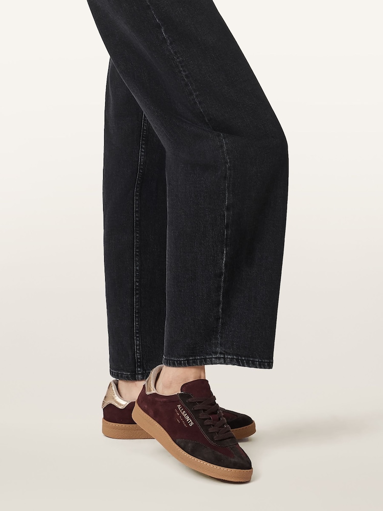 AllSaints Red Thelma Suede Sneakers - Image 6 of 6