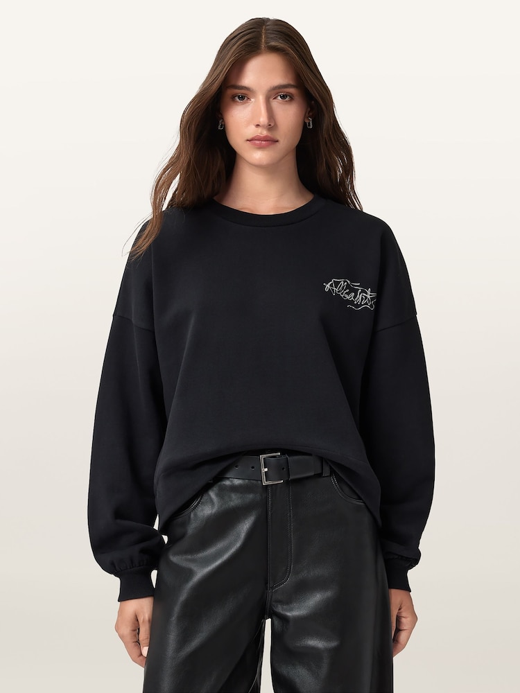 AllSaints Black Reel Lila Sweatshirt - Image 1 of 9