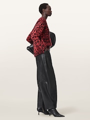 AllSaints Red Lex Jumper - Image 1 of 7