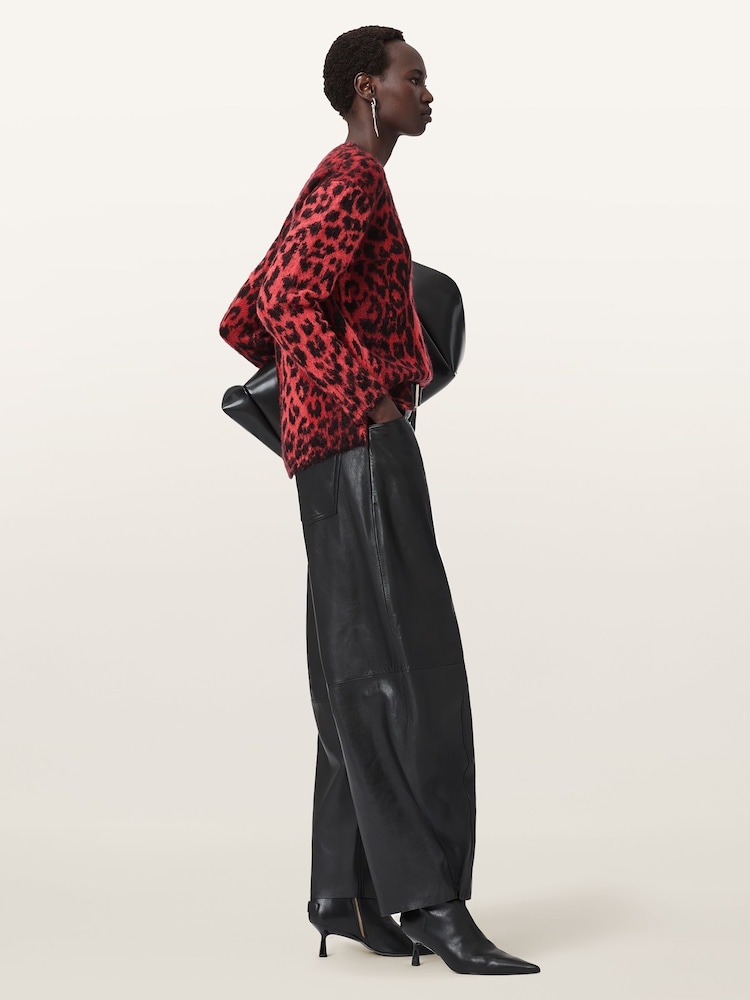 AllSaints Red Lex Jumper - Image 1 of 7