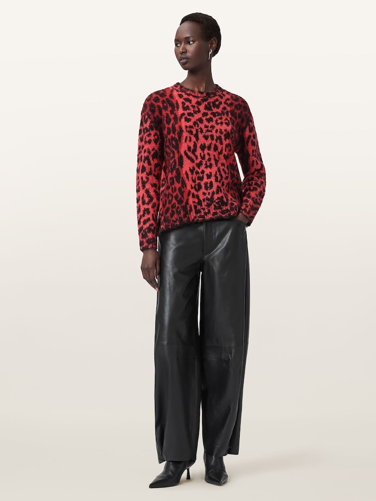 AllSaints Red Lex Jumper - Image 2 of 7