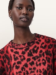 AllSaints Red Lex Jumper - Image 5 of 7